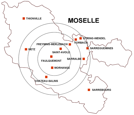 Zone d'intervention entreprise Elagage Stenegri Moselle